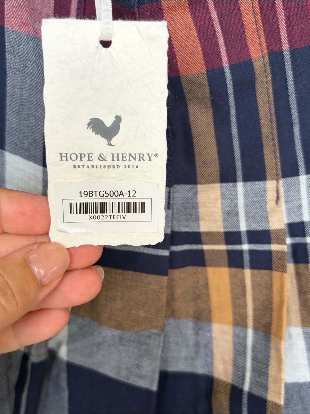NWT Hope & Henry Adjustable Pleated Plaid Skirt Organic Cotton Girl 12 NEW
